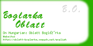 boglarka oblatt business card